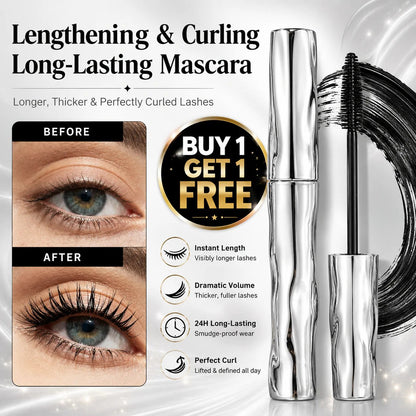 LAST DAY - BUY 1 GET 1 FREE💜Waterproof Curling & Lengthening Mascara
