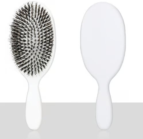 Viral World Paddle Brush - Boar Bristle Brush with Nylon Bristles and Microsphere Massaging Tips