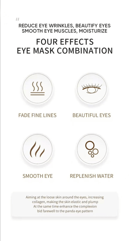 Avocado Moisturizing Collagen Eye bagMask,60pcs/set Under Eye Mask