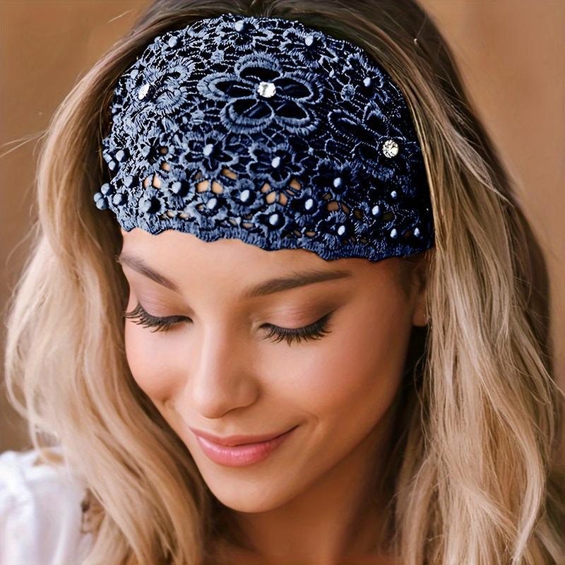 Boho Headbands,Pearl Lace Headband