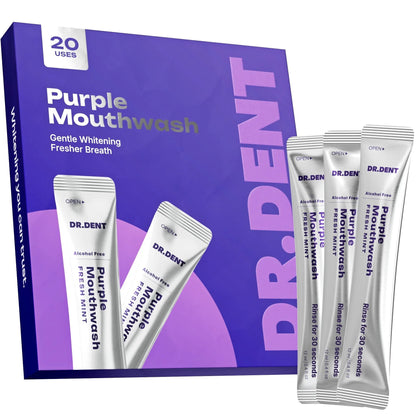 💜Purple Mouthwash Sachets 😁✨ No peroxide. No sensitivity. Just instant brightness.