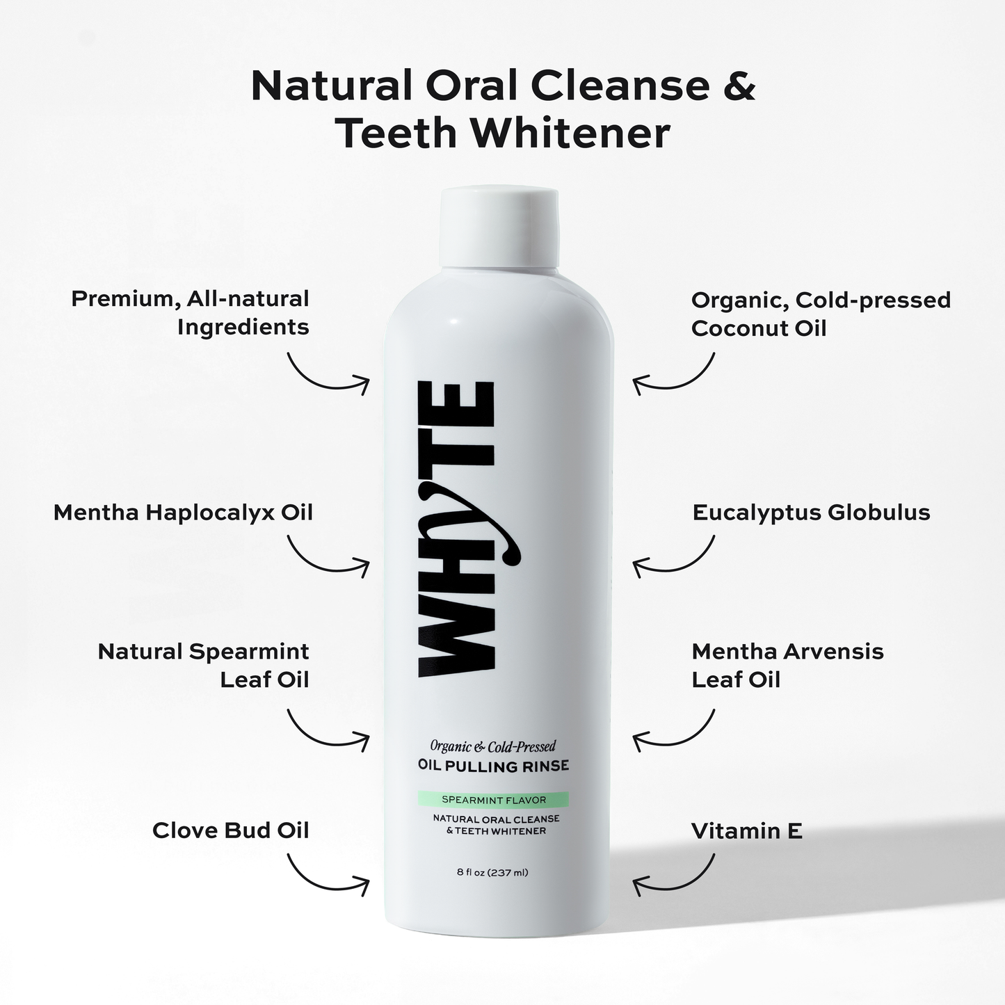 Spearmint Oil Pulling Rinse —Natural Oral Cleanse & Teeth Whitener💦