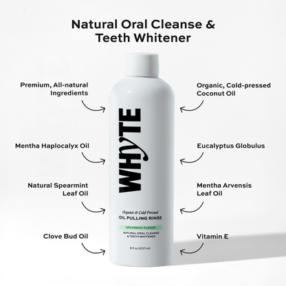 Spearmint Oil Pulling Rinse —Natural Oral Cleanse & Teeth Whitener💦